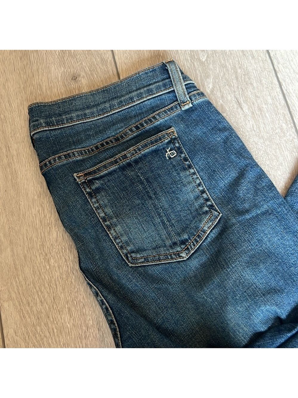 Rag & Bone Hampton distressed hem straight leg capri jeans size 27 - Picture 8 of 8
